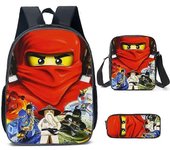 Phantom Ninja Backpack Ninjago Student School Bag Cartoon Anime Backpack Satchel Bag Pencil Case