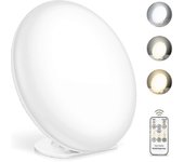 Lámpara de luz diurna y terapia de luz con función de memoria, 3 colores de luz y 5 intensidades de luz ajustables, lámpara de espectro completo si...