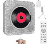 Reproductor de CD portátil con Bluetooth - Audio doméstico montable en la pared con radio FM y control remoto Black Friday 2023