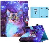 Wigento Para Lenovo Tab M11 Universal Motif 9 Funda de Tableta Funda Piel Sintética Negro con estampado