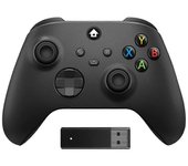 Controlador de gamepad inalámbrico para consola de juegos Xbox One / One S / X / Series X / S y PC con Windows10 anterior con adaptador 2.4G black