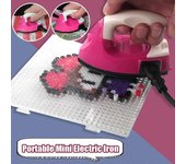 Kakanwo Plancha de vapor Mini plancha eléctrica portátil Cuentas de plástico de viaje Ropa Suministros de costura Liquidación As Show Free Size