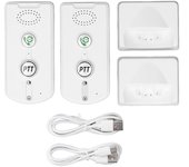 Intercomunicador de voz de 2 vías para el hogar anciano activado por voz Manos libres Sistema inalámbrico de 1000 m de alcance blanco