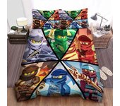 v5875 Sábanas Ninjago Juegos de Cama Dibujos Animados Decoración de Dormitorio Niños Regalos Sábanas Sábanas IU5875 240x260cm 94x102in