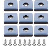 Muebles de teflón Glides, 25mm Chair Leg With Screws Ptfe Teflon Glides Buffer Chair Glider Glider Square Screw-in Chair Legs,24 Piezas Battqx