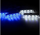 Lighting 4 en 1 Luces estroboscópicas de emergencia rojas azules, luces policiales, 12 V con control remoto inalámbrico, luz de rejilla de flash pa...