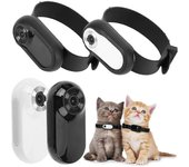 Cámara de collar inalámbrico HD 1080P Gato, perro perro, collar de mascotas, cámara de video, cámara corporal compatible con interior / exterior Negro