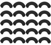 20 piezas útiles Soportes para mancuernas Almohadillas a prueba de golpes con mancuernas Herramientas de fitness (negro)-Yvan 7X3.8X0.4CM