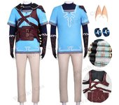Juego Zelda Link Cosplay Disfraz para hombres Trajes de fiesta Carnaval Halloween Comic Con Disfraces Full Set Solo disfraz L