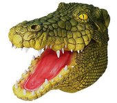 Látex cocodrilo Máscara de cocodrilo Depredador Máscara de reptil acuático Halloween Disfraz de adulto Máscara de carnaval Accesorio animal