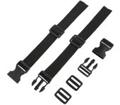 2pcs Golf Trolley Cart Bag Correas Webbing Fastener Belt Repalcement & Quick Release Buckle - Ajustable y duradero Negro 120x2.5cm