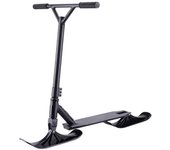 Scooter de esquí para niños, trineo de esquí de ruedas 2 en 1 para scooter eléctrico, fácil de instalar y duradero (negro, 2 piezas)