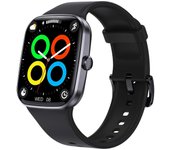 Q32 Reloj inteligente de llamada Bluetooth de 2.0 pulgadas con frecuencia cardíaca, presión arterial, monitoreo de oxígeno en sangre Negro