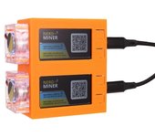 Para NerdMiner V2 Minero 78KH/SX2 Doble Pantalla BTC Solo Minero de Lotería Bitcoin Nerd Minero de Lotería Naranja