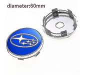 4 piezas de 60 mm Rueda de estilo de coche Cubierta de cubo central de neumático Tapas compatibles con Subaru Sti Wrx Forester Outback Impreza Lega...