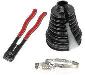 Kit de bota universal de CV dividido Eje de transmisión Polainas exteriores de goma elástica Ajuste fácil con clips Pli de bota de CV Arranque y al...