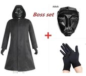 Disfraz de jefe del juego de calamares + máscara + guantes M