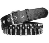 Jasgood Halloween Custom Black Hip Hop Fashion Punk Bullet Belt correa 120cm(47.3Inch)