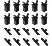 10 Pares De Tapa Táctil Tapa De Cubo Cerradura De Plástico Repuesto De Reparación De Repuesto Negro Compatible Con Brabantia De 3 A 50 Litros Febrero2