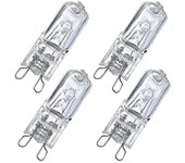 Juego de 4 bombillas G9 para horno halógeno Horno G9 Bombilla de 25w