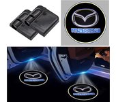 Heyone 2pcs para Mazda Wireless Car Door Logo Light Led Hd Bienvenido Cortesía de Ghost Shadow Projector Lamp Fit para Mazda Cars