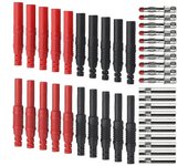 10 piezas de conector hembra banana de 4 mm con cubierta de seguridad aislada + 10 conectores de enchufe banana de 4 mm - Enchufe banana de cables ...