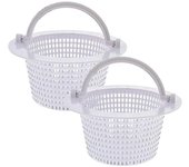 Cesta de reemplazo para skimmer de piscina con asa, paquete de 2 - Skimmer de pared de piscina sobre el suelo