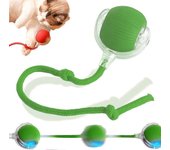 Bola rodante interactiva eléctrica para perros, juguete inteligente automático de bolas rodantes para perro / gato Verde
