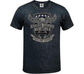 Harley-Davidson Military - Camiseta con estampado de carbón para hombre - Gira por el extranjero | Los veteranos apoyan la mano de obra exquisita a...