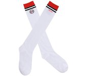 Medias de Golf para Mujer Calcetines Calcetines Muslo Rayas Altas Calcetines Escuela de Golf Rojo