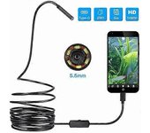 Tinor 3 en 1 Boroscopio USB 5.5Mm Ultra Delgado Borescopio Impermeable Micro USB Y Cámara De Serpiente De Inspección Tipo C Para Otg Android, PC, L...