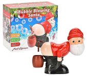 Navidad divertida Papá Noel eléctrico máquina de soplado de burbujas Máquina a prueba de fugas Burbuja