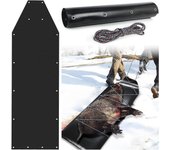 Trineo de ciervo Impermeable Trineo de arrastre de ciervo duradero con 2 cuerdas, arrastre de trineo utilitario para transportar, pesca en hielo, l...