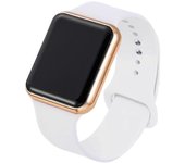 Reloj Digital Deportivo Mujer Hombre Reloj LED Cuadrado Reloj Electrónico de Silicona Relojes Mujer Reloj relogio feminino reloj digital Blanco oro...