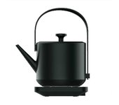 Hervidor eléctrico retro de acero inoxidable 304 con caldera de agua de pico largo olla de descarga manual pequeña tetera Negro