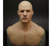Látex Realista Hombre Máscara De Cubierta Facial Disfraz Masculino Fiesta de Halloween Props_y Cabeza calva
