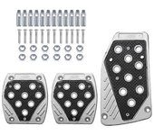 3 piezas de pedales antideslizantes manuales de carreras universales Cubierta de almohadilla Estilo MT de aluminio Freno Embrague Accesorio interio...