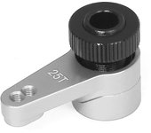 Brazo servo de descarga de metal 25T Brazo servo de dirección para axial 1/10 RBX10 Capra Plata