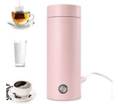 Mini hervidor eléctrico de viaje, hervidor eléctrico pequeño de acero inoxidable de 400 ml, taza de calentamiento eléctrico 3 en 1, hervir rápido y...