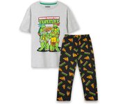 Vanilla Underground Teenage Mutant Ninja Turtles Conjunto de pijama de manga corta y pierna larga para hombre Pizza negra Negro Medium