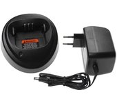 Cargador vhbw compatible con Motorola CP200, CP180, CP170, CP160, CP150, CP140, CP040, CP200D Radio Baterías - Estación de carga + adaptador de CA,...