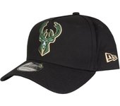 Gorra New Era 9Forty A-Frame Snapback - Milwaukee Bucks Negro One Size