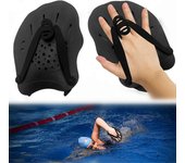 Lertenys 1 Par de Palas de Mano para Natación Palas de Natación con Correas Ajustables Piscina de Ayuda al Entrenamiento de Fuerza para Adultos Niñ...