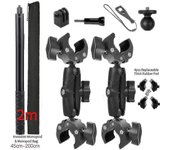 Motocicleta Bike Invisible Selfie Stick Monopod Soporte de montaje en el manillar para Gopro Max Hero 11 Insta360 One X2 X3 Accesorios Kits de abra...