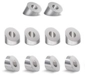 10Pack Arandela biselada angular de acero inoxidable de 30 grados, arandela de 30 grados de 1/4 de pulgada / 6,6 mm para Cable Rai