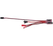 Controlador de velocidad cepillado Bustophedon ESC de 20A para barco de camión de automóvil RC Rojo negro