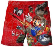 Niños Niños 3D Super Mario Bro Bañadores Bañadores Bañador Bañador Verano Playa Vacaciones Piscina Escuela de Surf Malla Super Mario D 9-10Years