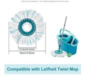 Cómodo juego con dos cabezales de repuesto para la mopa Leifheit Clean Disc Mop Ergo