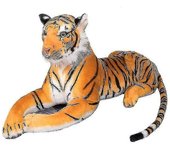Animales de peluche grandes realistas Tiger Peluche Cat Toys-i Marrón 110cm