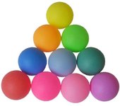 50Pcs Pelotas de ping pong de colores Superficie esmerilada Elástico Resistente al impacto Pelotas de tenis de mesa redondas Trai